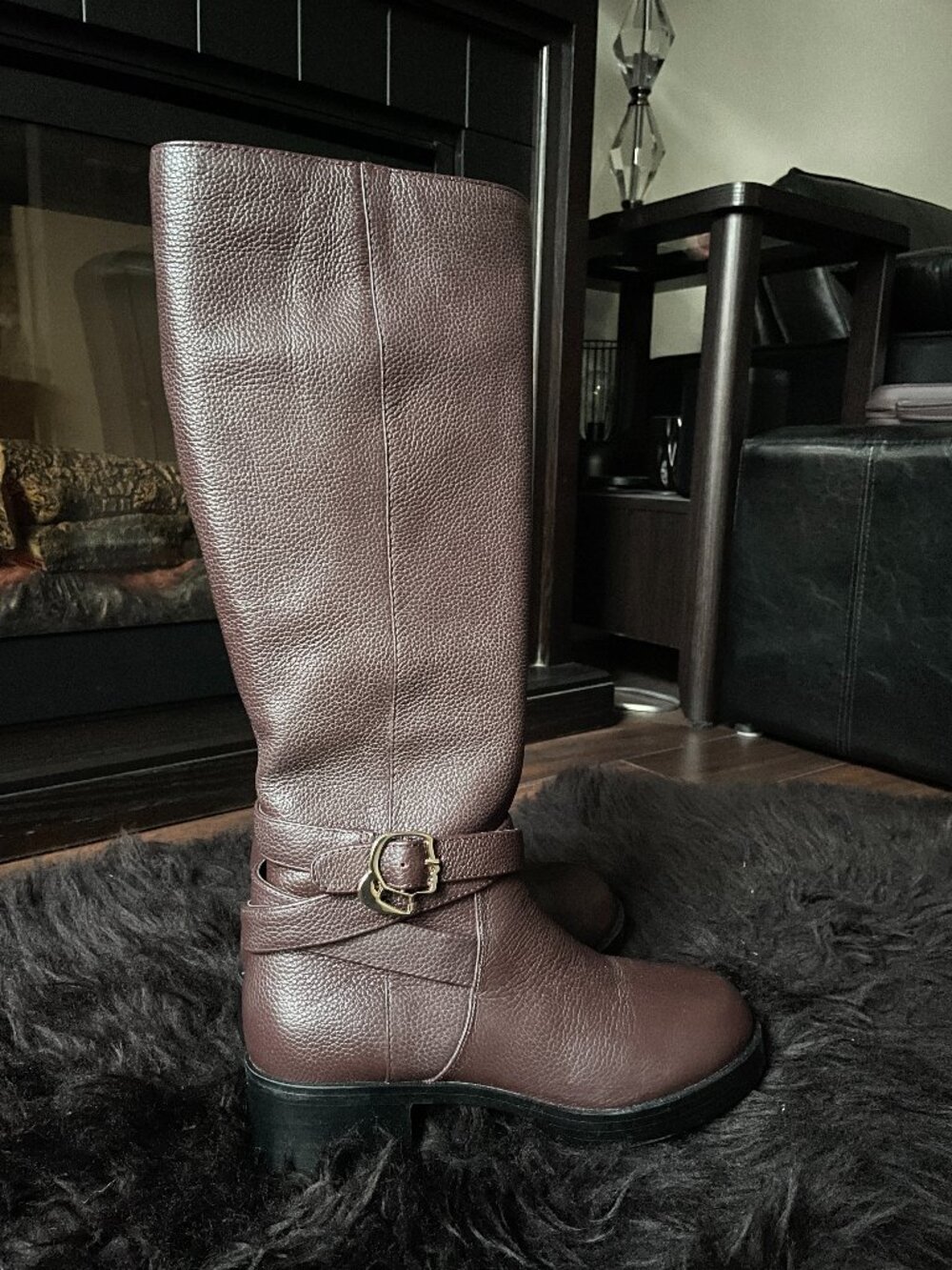 Karl Lagerfeld Brown Riding Boots